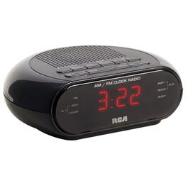 Dual Wake Clock Radio, Black