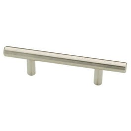 Cabinet Bar Pull, Stainless Steel, 3-In.