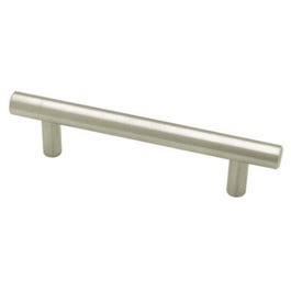 Cabinet Bar Pull, Stainless Steel, 3.8-In.