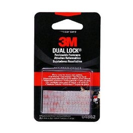 Dual Lock Reclosable Fasteners, Clear, 1 x 1-In.