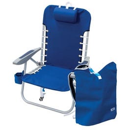 Backpack Chair With Removable Backpack, Aluminum/Ocean Blue