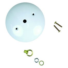 Modern Canopy Kit, White, 7/16-In. Center Hole, 5-In.