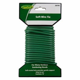 Plant Wire Tie, Light-Duty, Soft Coated Wire, 16-Ft.