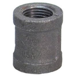 Pipe Fitting, Malleable Coupling, Right Hand, Black, 2-In.
