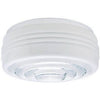 Drum Light Shade, White With Clear Lens, 6.5-In.