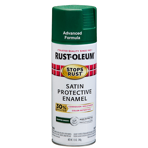 Stops Rust Advanced Protective Enamel Spray Paint (Gloss Hunter Green, 12oz)