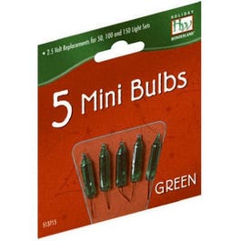 Christmas Lights Replacement Bulb, For 50, 100 & 150-Light Sets, Green, 2.5-Volt