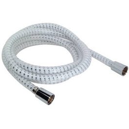 96-Inch Chrome & White Replacement Shower Hose