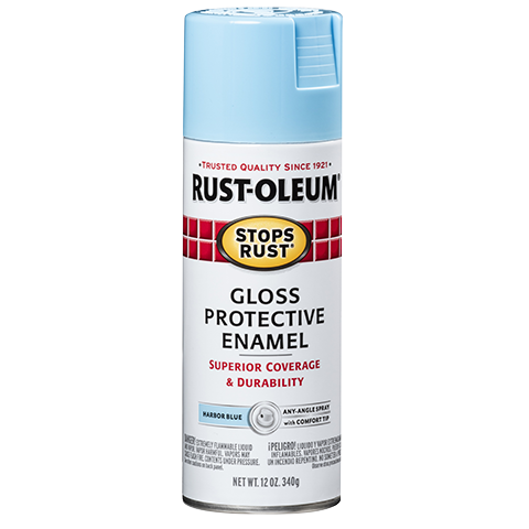 Rust-Oleum® Protective Enamel Spray Paint Gloss Harbor Blue (12 Oz, Gloss Harbor Blue)