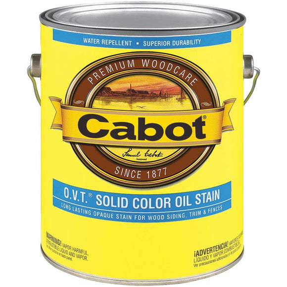 Cabot VOC Compliant O.V.T. Solid Color Exterior Stain, Medium Base, 1 Gal.