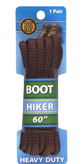 Shoe Gear Boot Hiker Laces (60 Inches, Brown Black Laces)