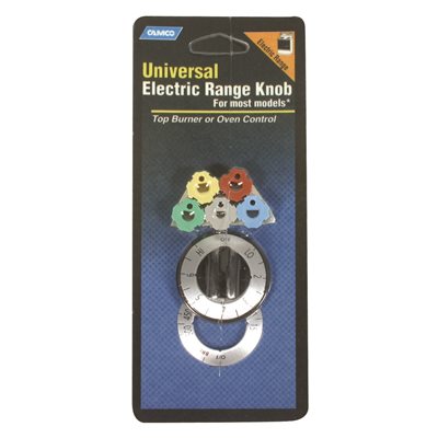 Camco Knob Kit - Electric - Range Oven, Black Bilingual (1 / CARD)
