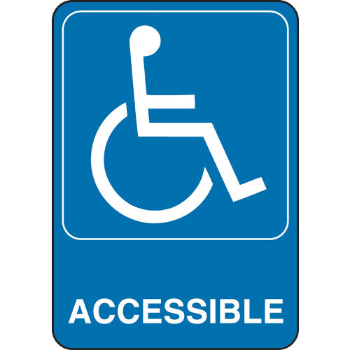 Hillman Group Adhesive Handicap Accessible Sign (5 X 7) (5 X 7)