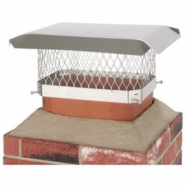 Chimney Cap, Single Flue, Stainless Steel, 9 x 13-In.