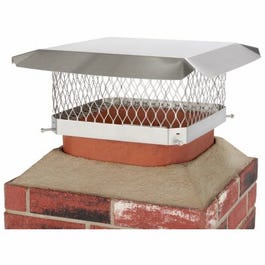 Chimney Cap, Single Flue, Stainless Steel, 13 x 13-In.