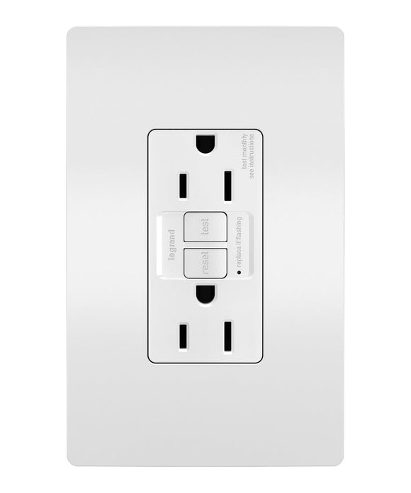 Pass & Seymour Spec Grade 15A Tamper Resistant Self Test GFCI Receptacle, White (15A 125V, White)