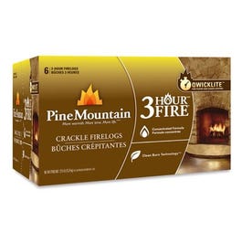 Firelog, Crackling, 3-Hour, 6-Pk.