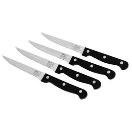 Essentials Steak Knife Set, Stainless Steel & Black, 4-Pc.