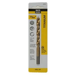 21/64 x 4-5/8-In. High-Speed Steel Drill Bit, Titanium Coated