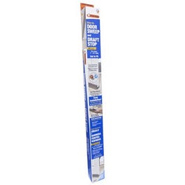 Door Sweep & Draft Stop, Slide-On, Brown, 36-In.