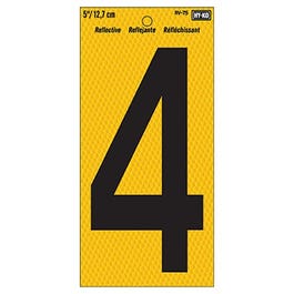 Address Number, Reflective Yellow & Black, 5-In., 