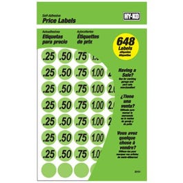 Price Labels, Green, 3/4-In., 648-Pc.