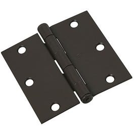 Door Hinge, Interior, Square-Edge, Oil-Rubbed Bronze, 3-In.