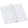 Door Hinge, Interior, White, 3.5-In.