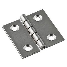 Broad Hinge, Nickel, 1 x 1-In., 4-Pk.