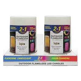 Outdoor Flameless Candle, Color-Changing, 4 x 8-In.