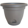 Lucca Self-Watering Planter, Plastic, Peppercorn, 16-In.