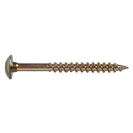 Cabinet Screws, Star, Zinc & Yellow Dichromate, #8 x 2.5-In., 1-Lb.