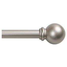 Chelsea Cafe Curtain Rod, Champagne Silver, 48 to 86-In.