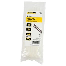 Light Duty Cable Tie, 8-In., 100-Pk.