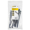 Low-Profile Cable Tie, UV Black, 8-In., 100-Pk.