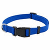 Dog Collar, Adjustable, Blue Nylon, Quadlock Buckle, 1 x 18 to 26-In.