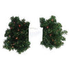 Lighted Branch Garland, Green PVC, 35 Multi-color Lights, 9-Ft.