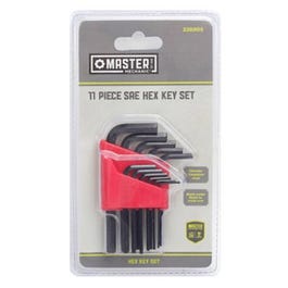 SAE Hex-L Key Set, Short Arm, 11-Pc.