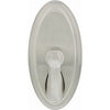 Decorative Hook, Satin Nickel, Oval, Holds 25-Lbs.