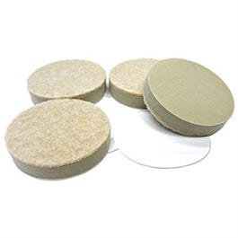 Furniture Pads, Self-Adhesive, Tan Felt, Round, 1.5-In., 4-Pk.