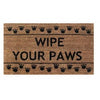 Coir Door Mat, Wipe Your Paws, 18 x 30-In.