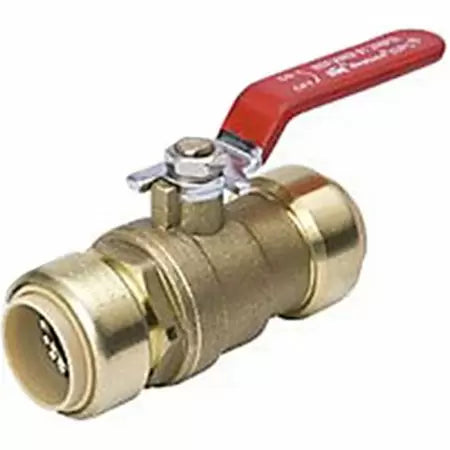 B & K Industries Brass Push Ball Valve 1/2