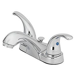 Lavatory Faucet With Pop-Up, Centerset, 2 Lever Handles, Chrome
