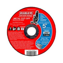 Metal Cut-Off Disc, 5 x .040 x 7/8-In.