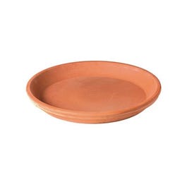 Clay Saucer, Terra Cotta Clay, 6-In.