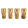 Air Compressor Coupler, M-Style, 1/4-In. FNPT, 4-Pk.