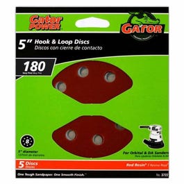 5-Pk., 8-Hole 180-Grit Vented Sanding Disc