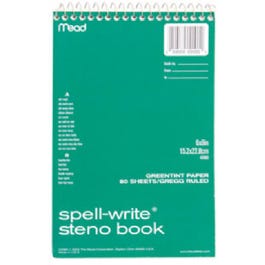 Spell-Write Wirebound Steno Book, 6 x 9-In., 80-Ct.