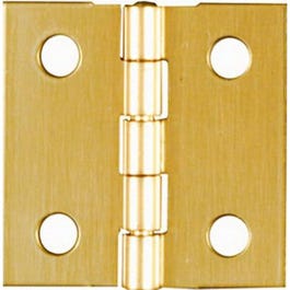 4-Pk., 1 x 1-In. Broad Hinges, Light-Duty, Brass