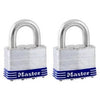 Laminated Keyed-Alike Steel Padlocks, 2-Pack, 2-In.